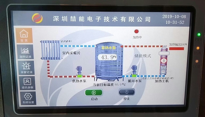 電磁採暖爐控制界面